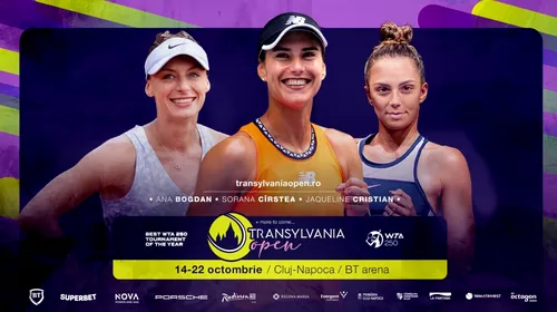 Nume mari la Transylvania Open, turneul WTA care are loc la Cluj Napoca. Un fost număr 1 mondial și deținătoarea Turneului Campioanelor vin să joace luna viitoare, în România