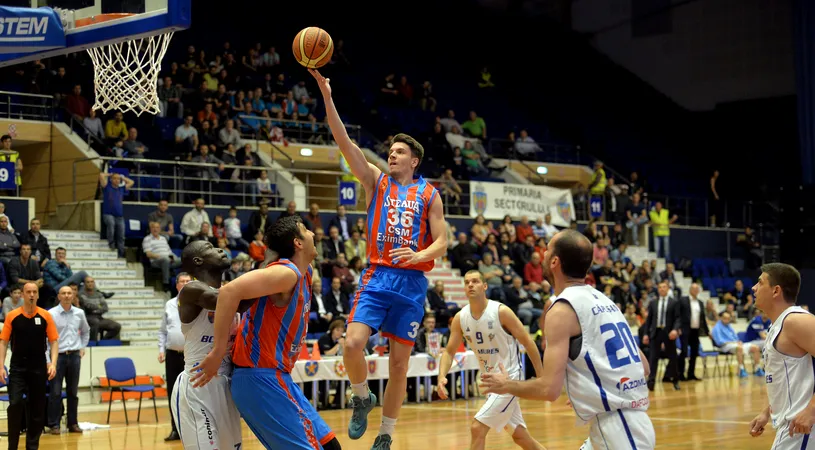 După fotbal și handbal, Steaua pierde titlul și în Liga Națională de baschet. BC Mureș este prima finalistă