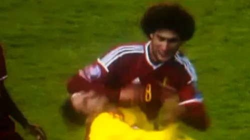 FOTO | Meciul Belgia – Țara Galilor a oferit un alt caz „Mureșan”. Fellaini l-a umplut de sânge pe Joe Allen, dar a scăpat de sancțiune din partea UEFA