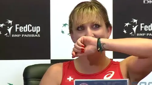 Timea Bacsinszky a plâns la conferința de presă, după ce a fost învinsă de Irina Begu: 