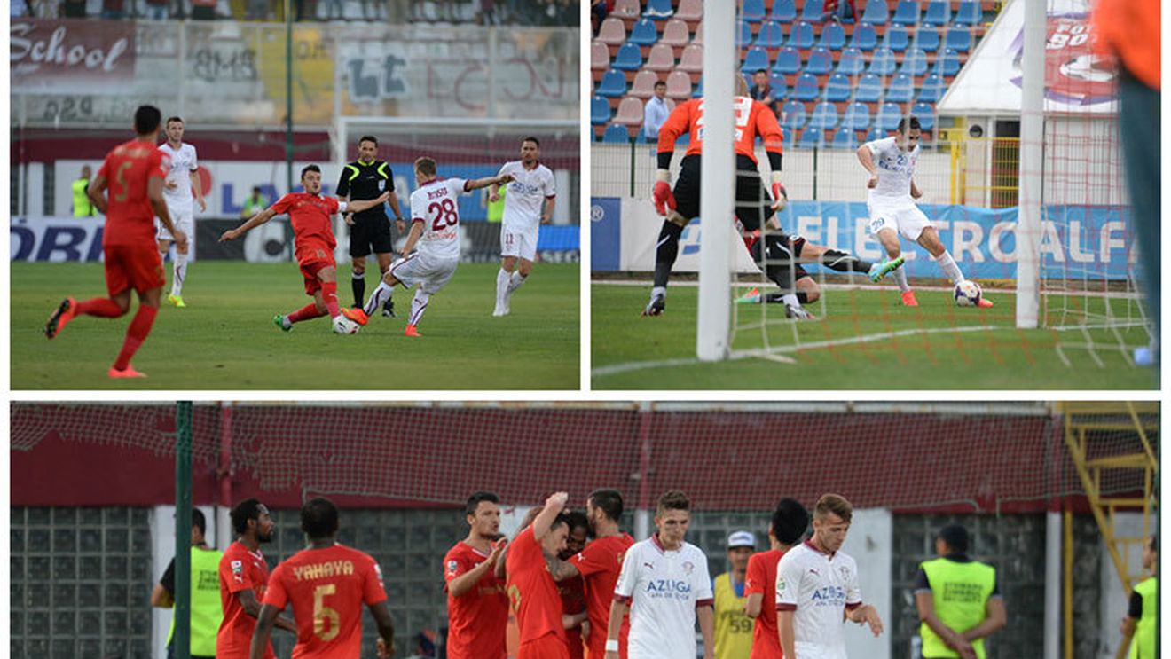 "Lupii" au urcat pe primul loc în clasament: CS U Craiova - Petrolul 0-2. Rapid - Astra 0-2, giuleștenii au jucat o oră în zece oameni