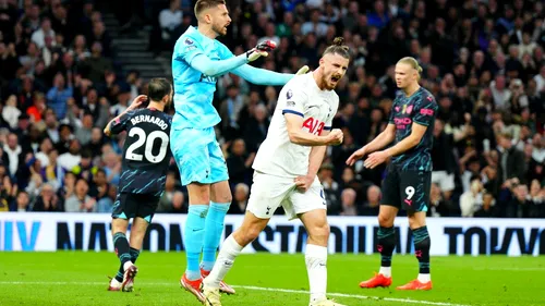 Ce notă pentru Radu Drăguşin după ce s-a tăvălit cu Erling Haaland în Tottenham - Manchester City 0-2! Prestația solidă a românului arată că e la nivelul Premier League