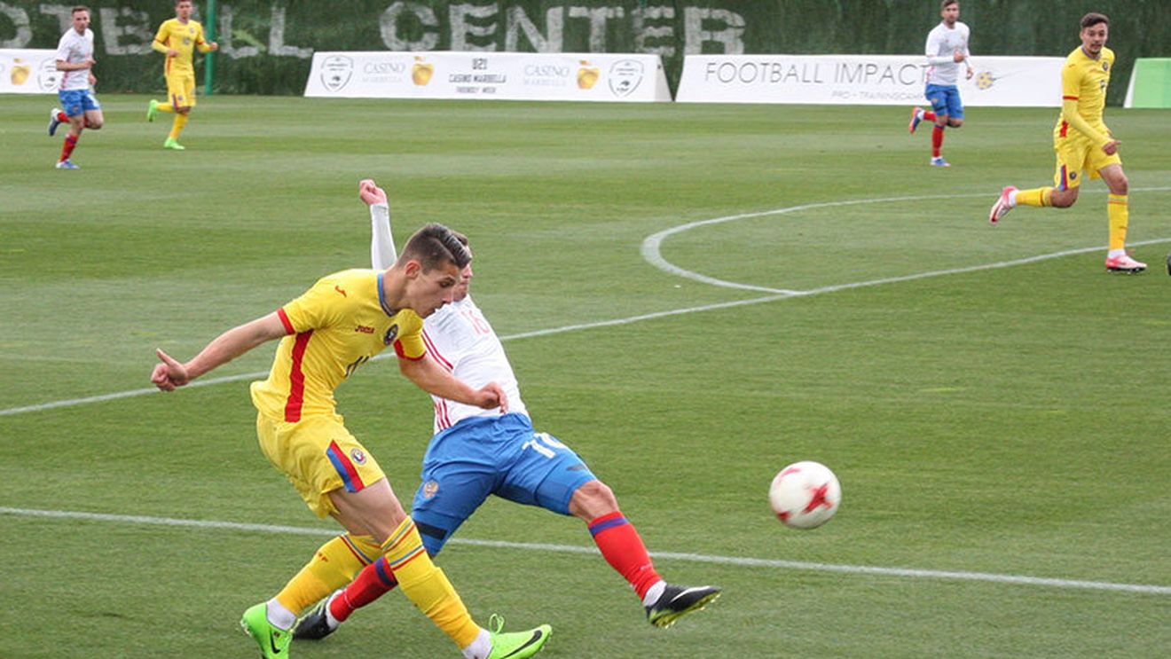 Eșec usturător pentru România U21 în fața Rusiei. Ianis Hagi a dat o pasă de gol. Ce jucători a folosit Daniel Isăilă
