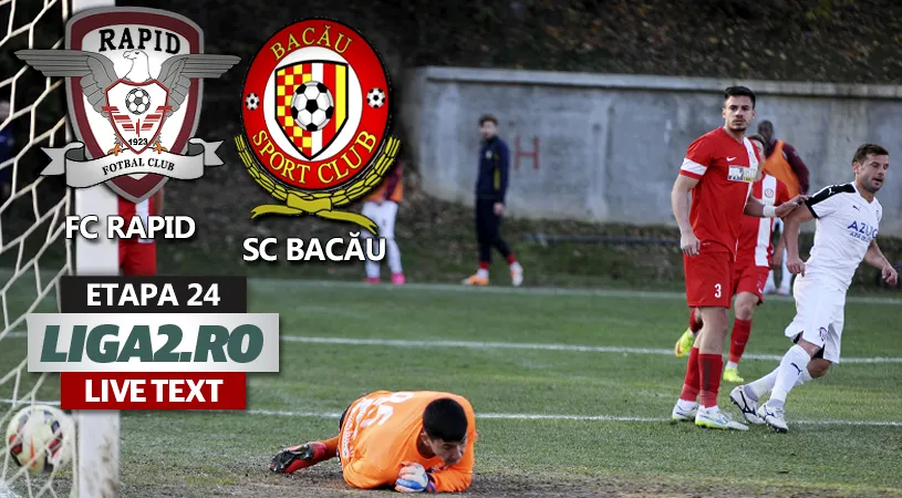 FC Rapid - SC Bacău 5-1.** Giuleștenii revin din nou lideri după ce au defilat în ploaie