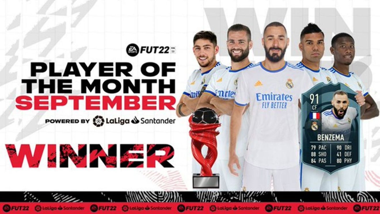 Jucătorul lunii din eLa Liga este Karim Benzema! Ce card a primit atacantul în cel mai iubit mod de joc din FIFA 22