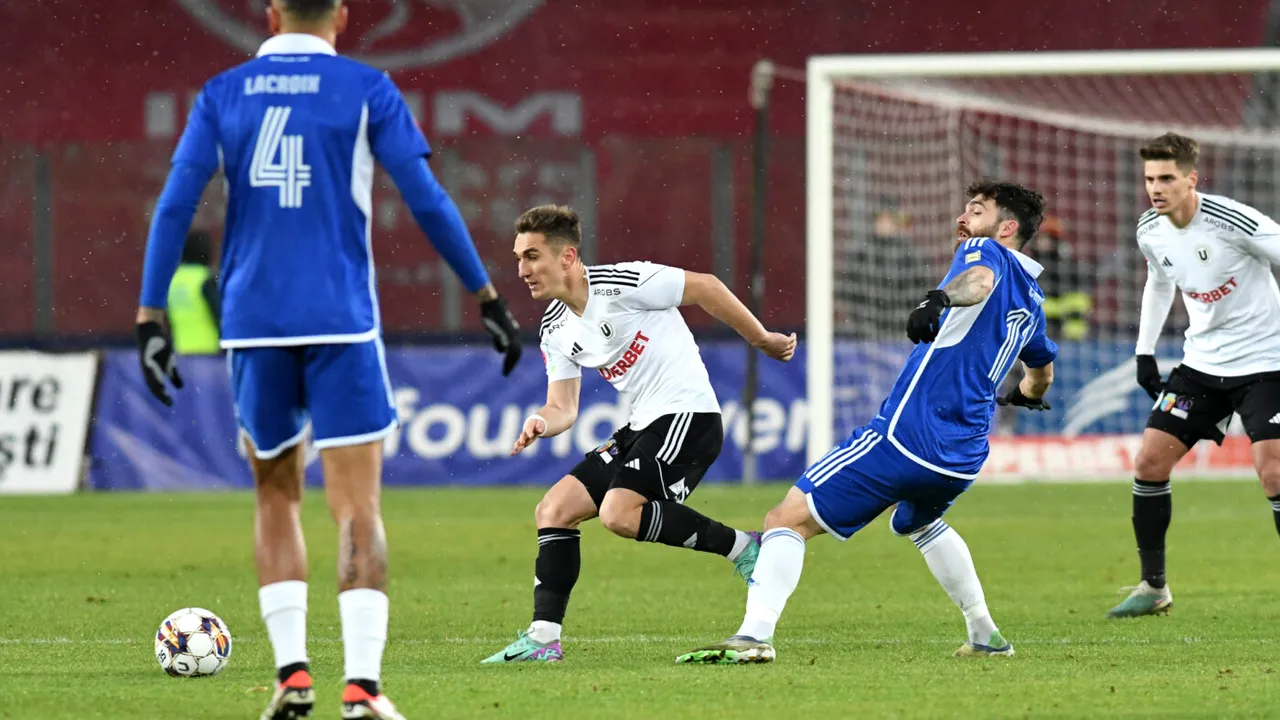 Universitatea Cluj - FC U Craiova 2-1, în etapa a 18-a din Superliga. „Șepcile roșii” urcă pe loc de play-off, oltenii rămân în zona periculoasă a clasamentului