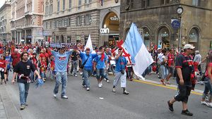 Curva A, în Ghencea!** VIDEO 1.000 de ultrasi napoletani în 'Templu'