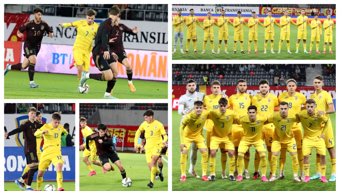 România U20 a pierdut dramatic meciul cu Germania. Costin Curelea a avut integraliști doi jucători din Liga 2 și unul din Liga 3, toți în defensivă