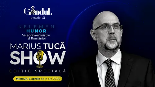 Marius Tucă Show începe miercuri, 6 aprilie, de la ora 20.00, live pe gandul.ro cu o nouă ediție specială