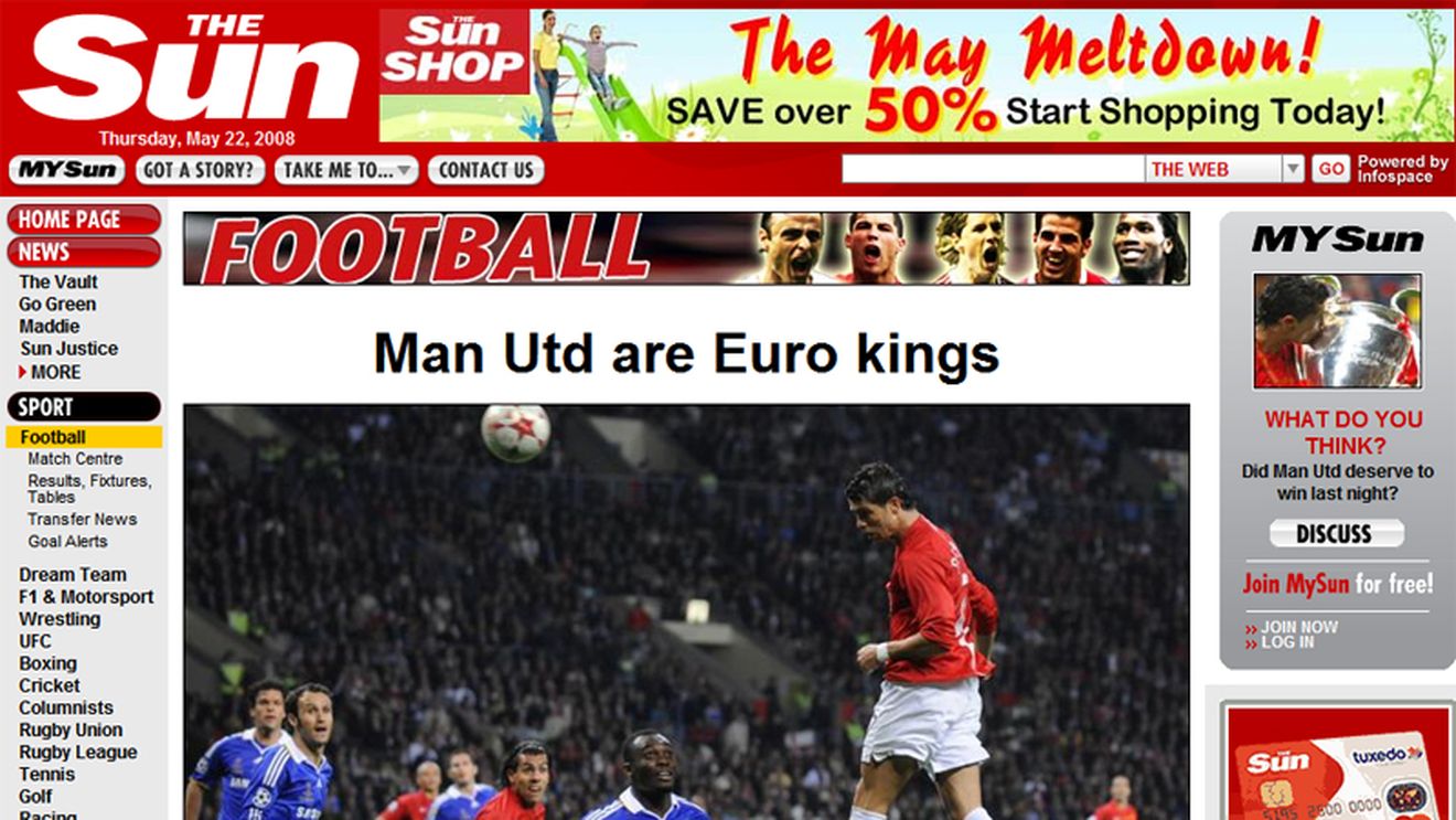 The Sun: "Manchester, regii Europei"