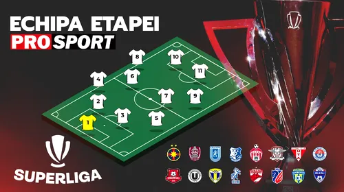 Șapte marcatori în Echipa Etapei ProSport! Care sunt singurii jucători de la FSCB și Rapid care prind formația ideală după această rundă din Superliga