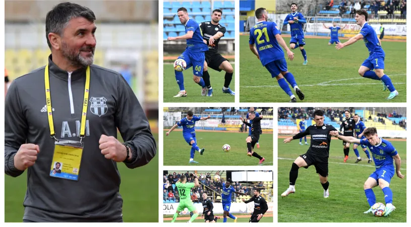 Unirea Slobozia a surclasat Corvinul în meciul departajării lor și începe play-off-ul cu prima șansă la promovare. Adrian Mihalcea: ”Am reușit, surprinzător și pentru mine, să marcăm trei goluri”