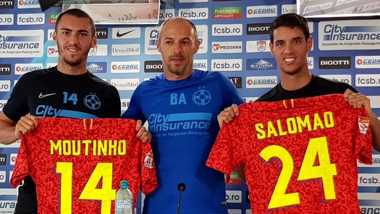Salomao și Moutinho, prezentați oficial la FCSB. Diogo a uitat de Dinamo: 