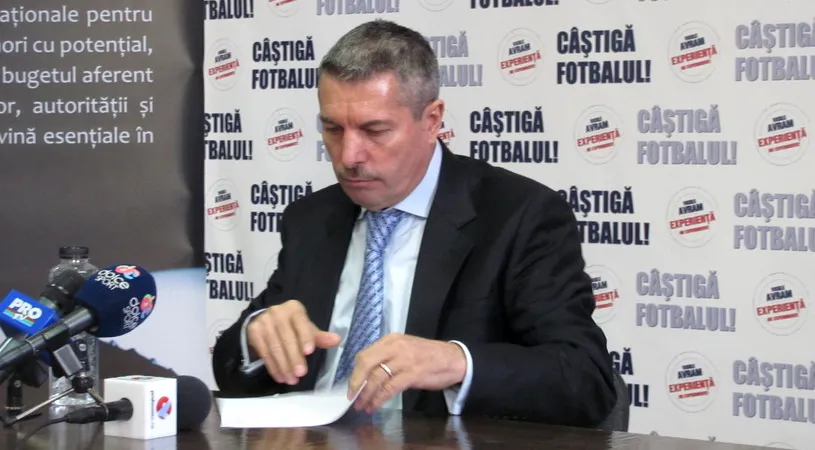 Vasile Avram cere ca urna de vot la alegerile pentru șefia FRF să fie transparentă