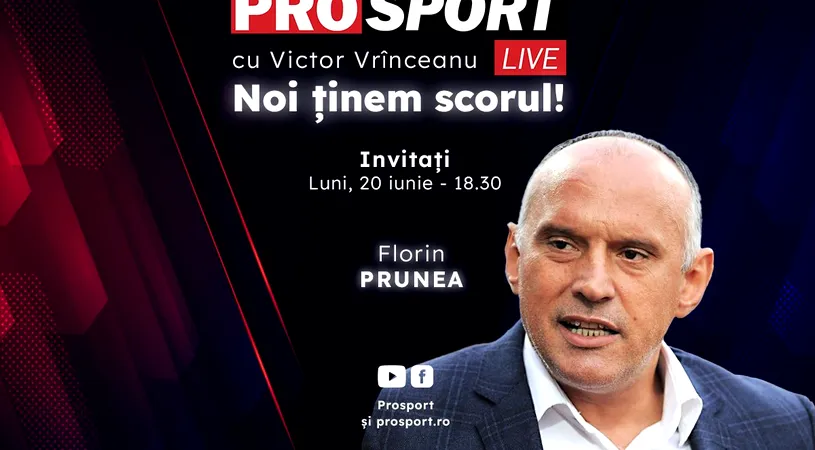 ProSport Live, ediție premium pe prosport.ro! Florin Prunea va discuta despre transferurile de top de la FCSB și CFR Cluj, dar și despre dezastrul din care Dinamo nu poate ieși