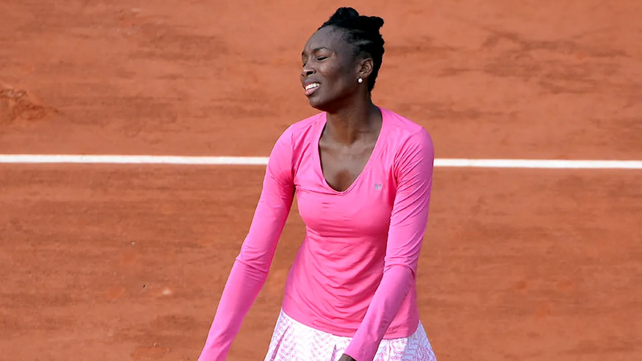 Venus Williams, eliminată încă din primul tur la Roland Garros