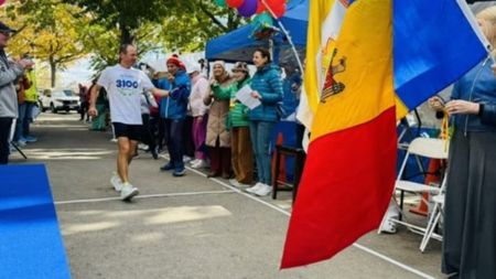 Un moldovean, care l-a descoperit pe Dumnezeu şi stilul vegetarian, a alergat 5.000 de kilometri în 47 de zile