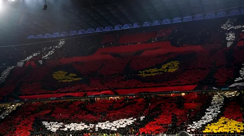 Atmosferă demnă de un „Derby della Madonnina” din semifinalele Ligii Campionilor! Scenografie impresionantă realizată de fanii Milanului! Nici interiștii nu s-au lăsat mai prejos | FOTO & VIDEO