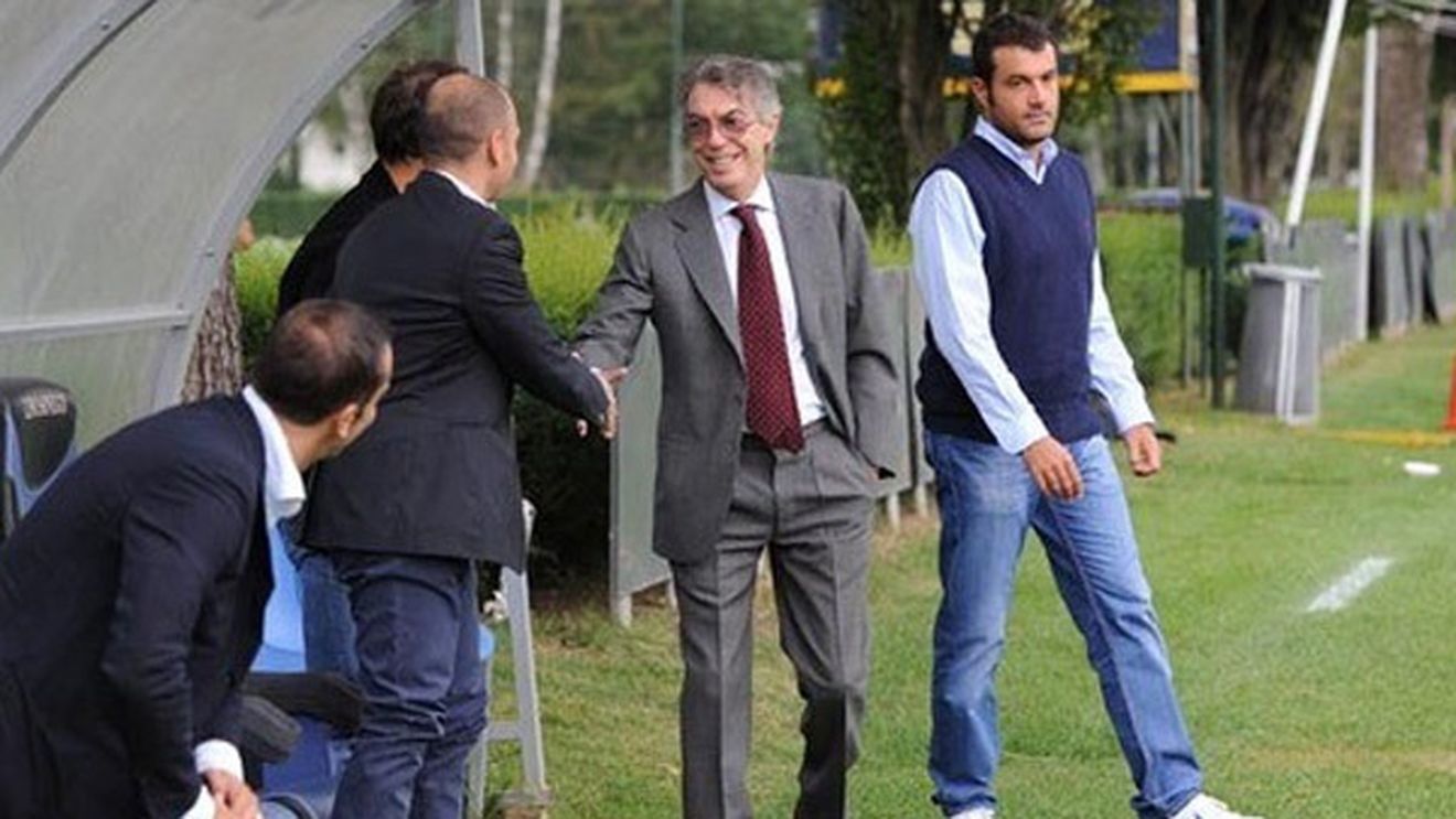 FOTO Sub lupa șefului!** Chivu&Co au fost supravegheați la antrenamente chiar de Massimo Moratti