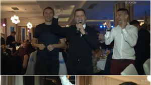 VIDEO | Flavius Stoican a făcut senzație la petrecerea de sfârșit de an. A cântat, a făcut dedicații și a glumit cu jucătorii: "De la Cioinac pentru Andrei Cristea, cel mai bun marcator al Iașiului" :)
