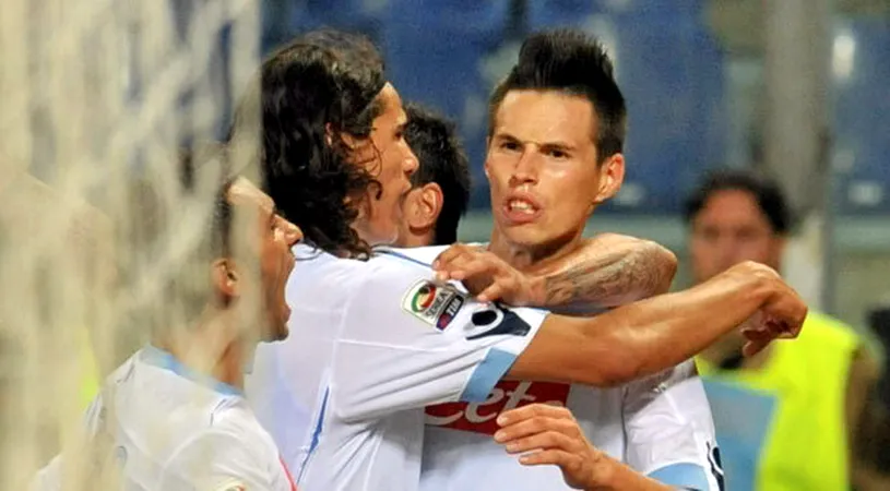 Geraldo și Abrudan tremură! VIDEO STELAR/ Tridentul ofensiv Hamsik - Cavani - Lavezzi e letal: vezi cifre înfricoșătoare