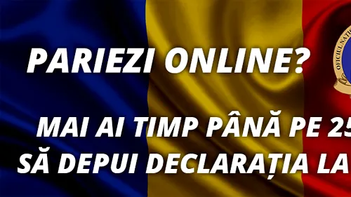 (P) Ai câștigat la pariuri online? Vezi ce ai de făcut până în 25 Mai!