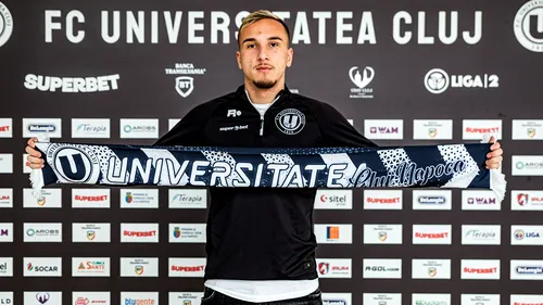 OFICIAL | Erik Lincar și-a adus la ”U” Cluj încă un jucător pe care l-a antrenat la Turris Oltul. Noua achiziție a ardelenilor consideră coborârea din Liga 1 în Liga 2 drept ”un pas în față” în cariera sa
