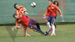 Atmosferă destinsă la antrenamentele naționalei!** FOTO Lazăr și Lobonț au dat tonul distracției!