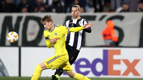 PAOK e KO! Echipa lui Răzvan Lucescu, spulberată de BATE Borisov! PAOK pierde acasă cu 3-1 și iese rușinos din grupele Europa League
