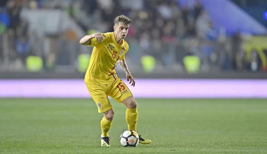 Mihai Butean, în tricoul echipei naționale de tineret // Sursă foto: FRF