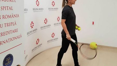 FOTO | Le-a servit o porție de bucurie. Simona Halep a jucat tenis cu pacienții unui spital din București
