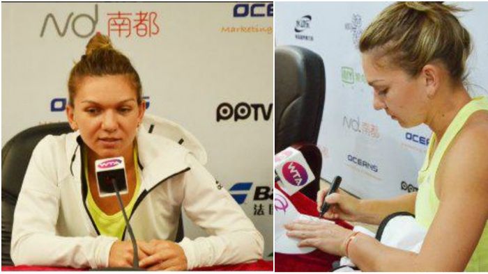 FOTO | Simona Halep a împărțit autografe și a dezvăluit motivul pentru care s-a înscris la Guangzhou: "Am mulți fani aici" 