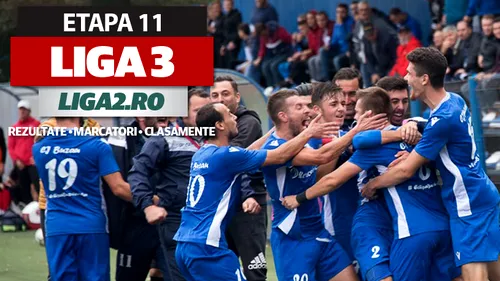 Liga 3, etapa 11 - rezultate | Foresta câștigă derby-ul cu invincibila Aerostar, ”FC U” Craiova se încurcă de Pecica, Ceahlăul de Fălticeni. Brăila, umilită de Afumaţi. ACS Poli pierde şi ea la scor