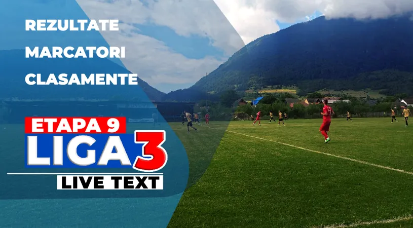 Etapa 9 Liga 3 | Trei rezultate de 6-0 în meciurile de vineri. SC Popeşti Leordeni s-a împiedicat de FCSB 2, Unirea Dej e ciuca bătăilor!