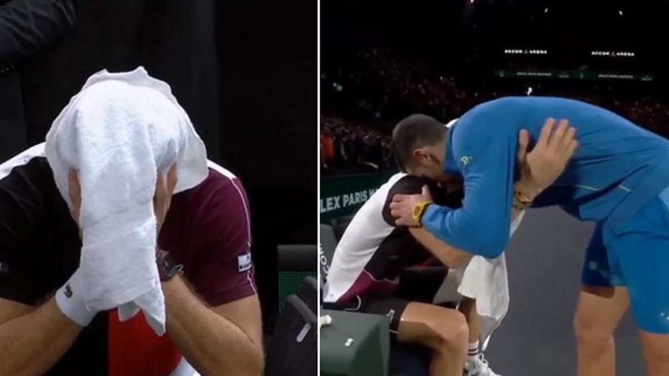 Momente incredibile după finala Mastersului de la Paris! Novak Djokovic a oprit interviul și s-a dus direct la Grigor Dimitrov, care s-a prăbușit emoțional | VIDEO