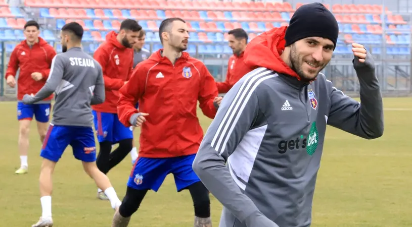 Bogdan Chipirliu s-a întors la antrenamentele Stelei. Situația atacantului golgheter care nu a jucat în amicalele din această iarnă