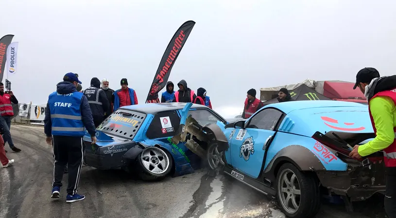 FOTO | Accident spectaculos în Campionatul Național de Drift