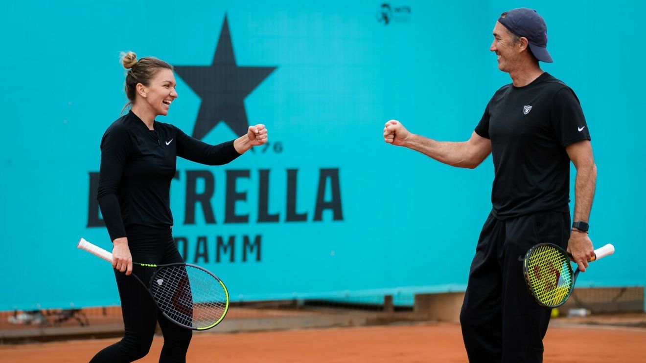 Simona Halep e antrenată de Darren Cahill la Miami. Prima imagine cu cei doi, pe teren: lovitură extraordinară dată de româncă
