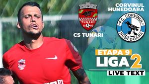 CS Tunari egalează pe final Corvinul, dintr-un penalty obținut pe o gafă a portarului hunedorenilor. Odoroabă, debut cu un punct la ilfoveni, ”corbii” revin pe loc calificabil în play-off