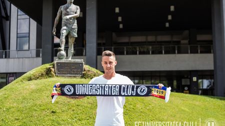 OFICIAL | ”U” Cluj și-a prezentat a treia achiziție, un jucător cu patru promovări obținute în Liga 1, cu tot atâtea echipe. ”Am venit cu sufletul. Mă bucur că am ajuns în sfârșit aici”