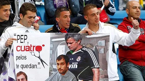 RAS, TUNS și FREZAT!** POZA ZILEI pe Bernabeu – Mourinho a avut grijă și de ultimele fire de păr ale lui Pep :)