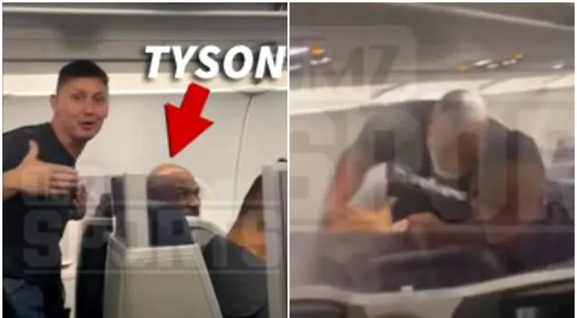 Imagini șocante cu Mike Tyson! Legendarul boxer a sărit cu o rafală de pumni asupra unui tânăr care l-a agasat în avion | VIDEO