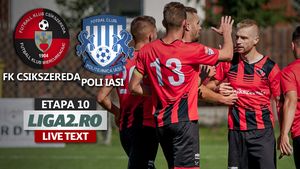 FK Csikszereda ”execută” Poli Iaşi și o egalează la puncte. Moldovenii s-au jucat cu ocaziile și n-au fost iertați