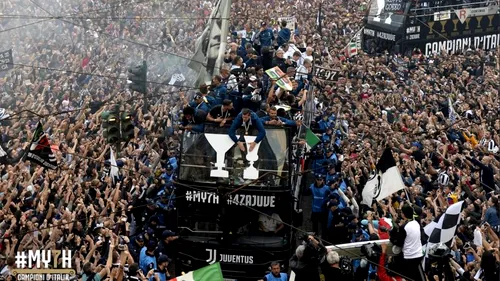 Aproape de o dramă! Fani ai lui Juventus, răniți la celebrarea titlului. Camionul în care se aflau a atins cablurile de curent ale tramvaielor