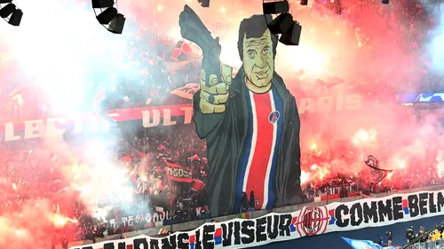 Scenografie de senzație realizată în onoarea marelui actor Jean-Paul Belmondo la meciul PSG - AC Milan din Liga Campionilor! | VIDEO