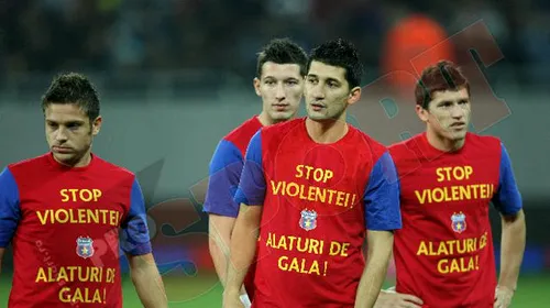 Ecourile incidentelor de la Ploiești nu s-au stins!** Jucătorii și fanii Stelei au afișat mesaje de suport pentru Galamaz și eroul Novak Martinovic
