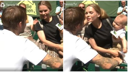 Moment emoționant în tenis! Un outsider a cucerit turneul ATP de la Halle după ce a fost susținut din tribune de soție și bebelușul de 10 luni | VIDEO