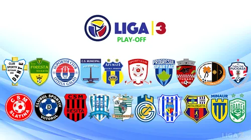 Cele 20 calificate la primul baraj de promovare în Liga 2 și cele 10 meciuri rezultate