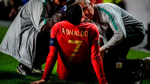 Cristiano Ronaldo s-a „rupt”! Starul portughez a ieșit accidentat din meciul cu Serbia și e în pericol să rateze dubla cu Ajax din Ligă | FOTO