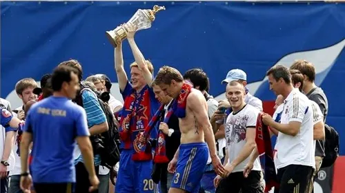 ȚSKA Moscova a câștigat pentru a patra oară campionatul Rusiei. Cum au petrecut jucătorii în vestiar